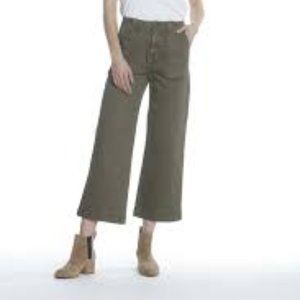Vigoss Dylan Wide Leg Cropped Pants - Olive